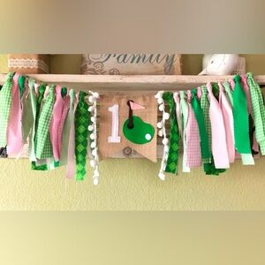 First Birthday Golf High Chair Banner